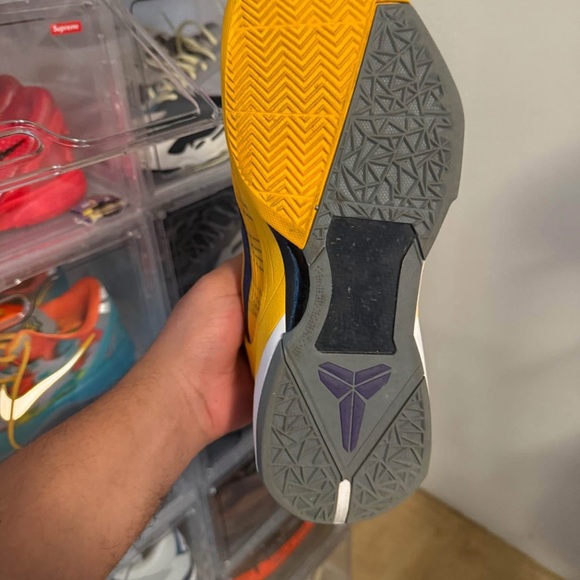 Yellow and Gray Basketball Shoes - Picture 1 of 4